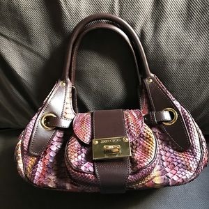 Jimmy Choo Rhona Snakeskin & Calfskin leather bag